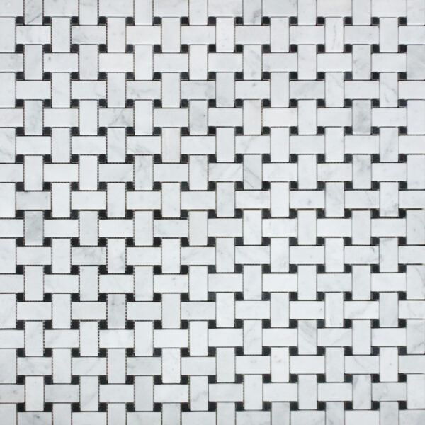 Carrara Basket Weave mosaikk