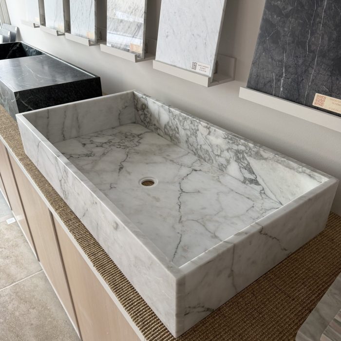 Arabescato marmorservant, stenvask